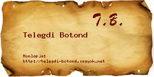 Telegdi Botond névjegykártya